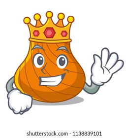 King hard shell mascot cartoon