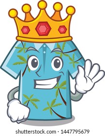King hawaiian cartoon shirts hanger behind door