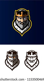 king head sports style logo mascot