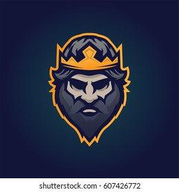 King Head Sports Style Logo Mascot