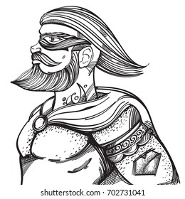King of hearts. Character for space playing cards, posters, coloring books and other items.