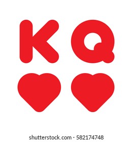 Icono de Rey de corazones / Icono de Reina de corazones