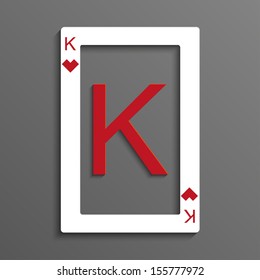 King of hearts playing card