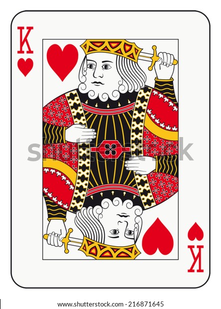 King of hearts playing\
card