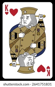 King of Hearts playing card - Classic design