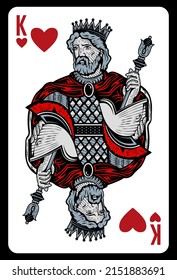 King of Hearts playing card - Greece original design.