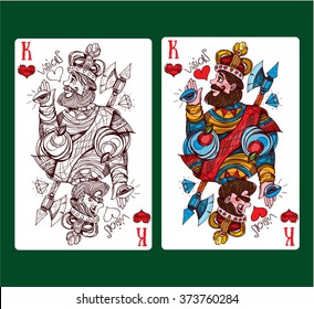 King of hearts playing card suit.