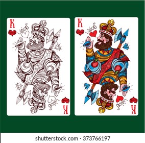 King of hearts playing card suit.