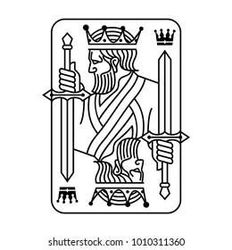 King holding sword playing card