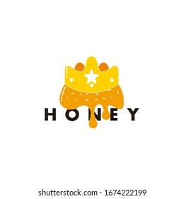 king honey melting design symbol logo vector