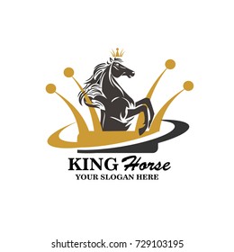 King Horse logo.horse logo.vector logo template