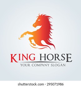 King Horse Vector Logo Template