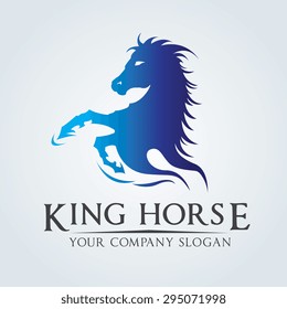 King Horse Vector Logo Template