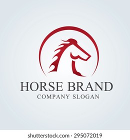 King Horse Vector Logo Template