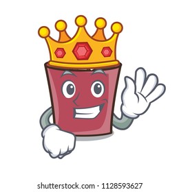 King hot chocolate mascot cartoon