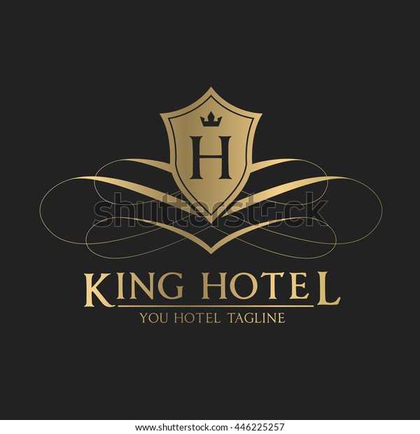 King Hotel Logo Stock Vector (Royalty Free) 446225257