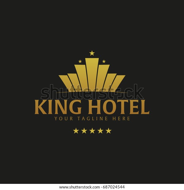 King Hotel Logo Emblem Vector Logo Stock Vector (Royalty Free ...