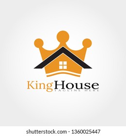 King House logo design template, illustration element -vector