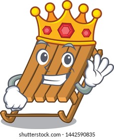 King ice sled isolated with the character