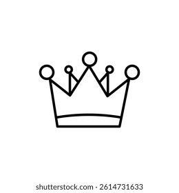 King icon black and white vector sign
