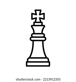 King icon. Chess sign for mobile concept and web design. vector illustration