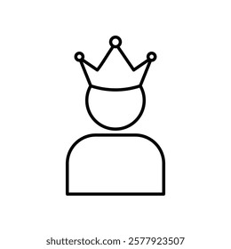 King icon Flat illustration sign