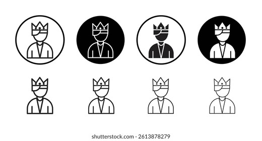 King icon Isolated flat vector in outline