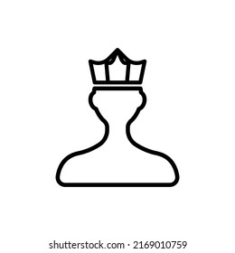 Ein Königssymbol oder einzelne Symbol-Logo, Vektorgrafik - hochwertiges, schwarzes Vektorsymbol