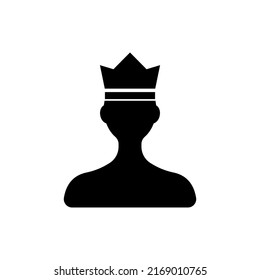 A king icon or isolated symbol logo vector illustration - high quality black style vector icon