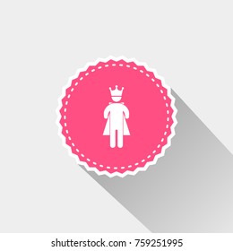 king icon with long shadow