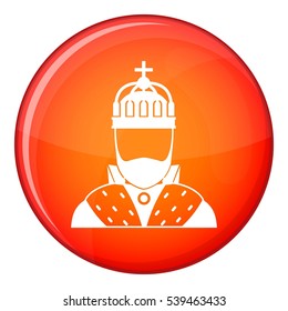 King icon in red circle isolated on white background vector illustration