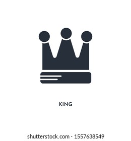 king icon. simple element illustration. isolated trendy filled king icon on white background. can be used for web, mobile, ui.