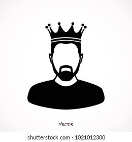 King icon in simple style on a white background vector illustration