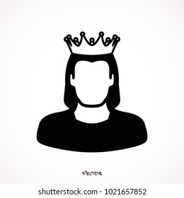 King icon in simple style on a white background vector illustration