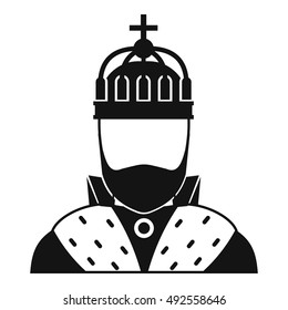 King icon in simple style on a white background vector illustration