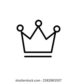 King icon Thin line art isolated