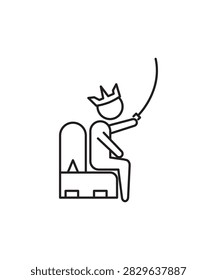 king icon, vector best line icon.