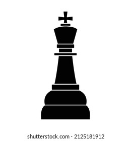  The King icon vector chess pieces. Chessmen figure. 