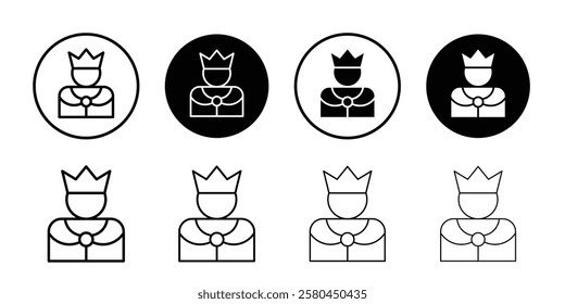 King icon Vector logo outline