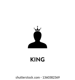 king icon vector. king sign on white background. king icon for web and app