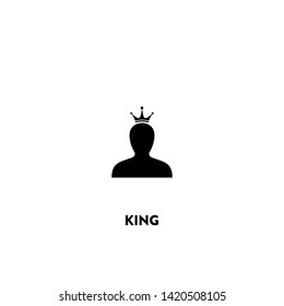 king icon vector. king sign on white background. king icon for web and app