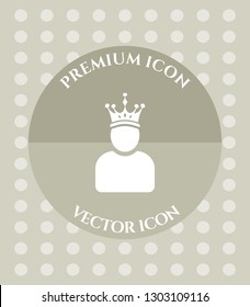 King Icon for Web. Application, Software & Graphic Design.