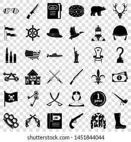 King icons set. Simple style of 36 king vector icons for web for any design