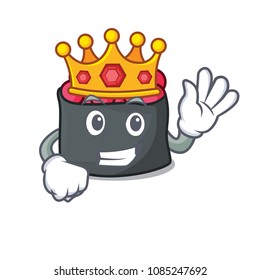 King ikura mascot cartoon style