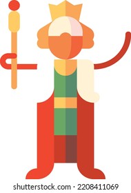 king isolated design element stock illustration. Vector on a white background