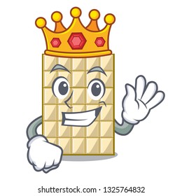 King isolated white chocolate with in character