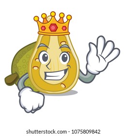 King jackfruit mascot cartoon style