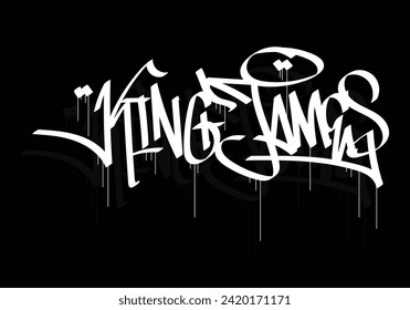 KING JAMES word graffiti tag style