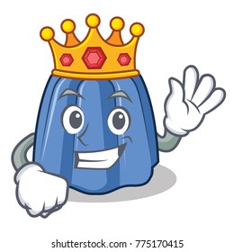 King jelly character cartoon style