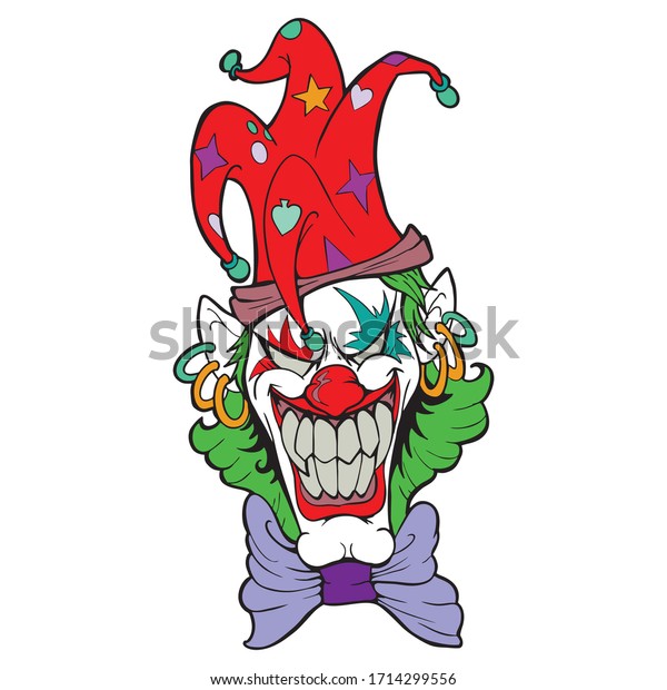 King Joker Isolate On White Background Stock Vector (Royalty Free ...